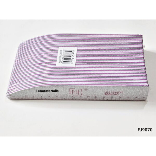 Kit 10 unidades lixa com régua Fan Nails / FL9001 - Imagem 2