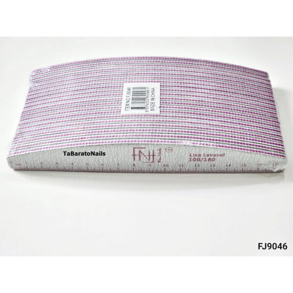 Kit 10 unidades lixa com régua Fan Nails / FL9001